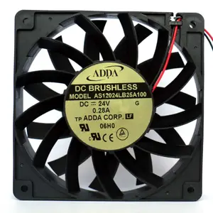 ADDA AS12024LB25A100 12CM soğutma fanı araba için 120mm 12V 24V DC su geçirmez fırçasız sessiz fan soğutma fan