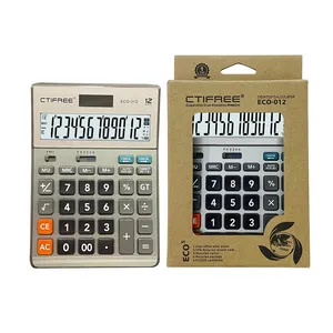 Ctifree 12 Cijfers Tilt Instelbare Hoek Display Desktop Teller Calculator Functie Hot Sale Oem Bureau Calculator
