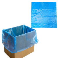 Sac de doublure pour carton d'emballage facile à ouvrir en plastique de qualité alimentaire bleu HDPE/LDPE