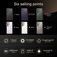 Teléfono inteligente S25 Ultra 5G 48 + 108MP Dual SIM 16GB + 1TB Deca Core CPU Pantalla HD Teléfono móvil inteligente para juegos Teléfonos móviles Dual Sim