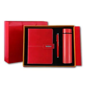 2023 Hot Sale High Quality Thermos Cup And Notebook With Water-based Pen Set Stainless Steel Business Gift Set