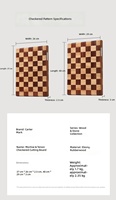 Planche à découper en bois à double face, motif queue d'aronde, antibactérienne, écologique, 3 cm d'épaisseur, en ébène et caoutchouc, pour cuisine