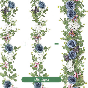 Enredaderas de Rosas Artificiales de 1.85 m, Flores de Rosa Colgantes de Seda para Decoración de Jardín, Hogar y Exteriores - Product Image 3