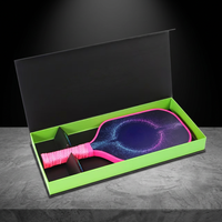 Scatola di Lusso Biodegradabile per Racchetta da Pickleball con Chiusura Magnetica, Finitura Lucida/Opaca, Stampa in Lamina d'Oro Personalizzabile