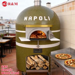 Four à pizza en bois de très grande taille, à cuisson au bois, avec kit de moules en bois, <span class=keywords><strong>pour</strong></span> briques, mosaïque, tuiles, <span class=keywords><strong>insert</strong></span> de cuisson au gaz, dôme en pierre et éléments en bois, personnalisable avec logo - Product Image 1
