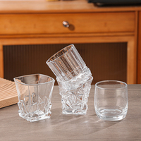 Verre à whisky, vin, bière, jus, eau en cristal à base lourde gravée pour usage en bar, vente en gros