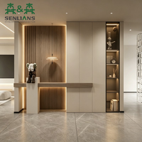 Meuble à chaussures d'entrée moderne SLS, couleur et taille personnalisées, en bois écologique, vente directe d'usine pour salon