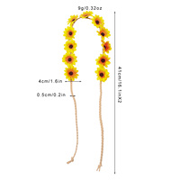 Accessoires cheveux réglables coiffes tressées petite couronne de marguerites bandeaux bandeaux pour femmes