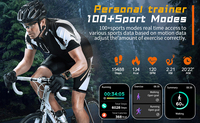 Herren Sport-Smartwatch Quadratisch Schlaftracker GPS BT-Anruf Kompass Barometer IP67 Wasserdicht IPS-Display Großer Bildschirm