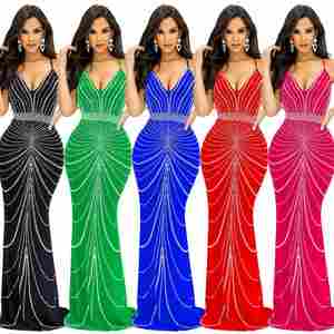 Nouvelle Robe Longue de Soirée Chic pour Femme 2026 – Marque de Luxe Célèbre, Dos Nu, Sans Manches, Col Halter - Product Image 1