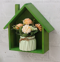 Étagère murale en bois en forme de maison, chambre d'enfant, maternelle, restaurant, étagère de rangement décorative en bois