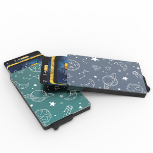 Kaisca <b>RFID</b> Slim Minimalist Fashion Metal Leather <b>Wallet</b> <b>RFID</b> <b>Blocking</b> Money Clip Aluminum Card Holder Credit Card Use 6 Inch - Product Image 4