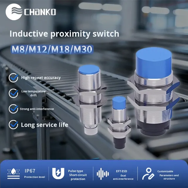 Chanko M12 Second Line 12-24v Inductive Sensor Metal Detection Proximity Switch Normally Open New Original Industrial Automation