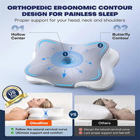 Oreillers ergonomiques en mousse à mémoire de forme rafraîchissante pour les dormeurs sur le ventre