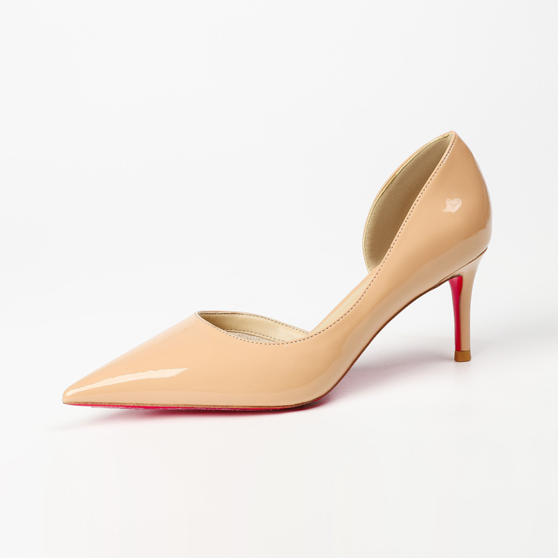 Base rouge abricot nude découpée sur le côté 6cm