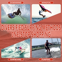 Tabla de Surf GY ART1201 de Fibra de Carbono Blanca y Roja, Tabla de Pumping 189x60x20cm Unisex para Surf y Kitesurf SUP