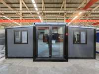 Maison conteneur extensible à double aile de 20 pieds - Module de vie pliable et respirant