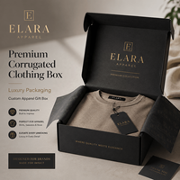 Boîte à vêtements en carton ondulé de qualité supérieure, emballage biodégradable pour vêtements avec logo en feuille d'or pour l'expédition de cadeaux vestimentaires