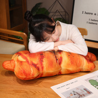 Jouets en peluche en forme de pain simulé, oreiller de 50 cm, pain de blé à grains gros, saucisse, pain de 20 cm, porte-clés pour décoration intérieure/pendentif de sac