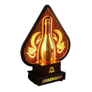 In Stock Bar <b>Night</b> Club Supplies Stainless Steel LED Display <b>Stand</b> Liquor Display Holder Champagne Bottle Presenter Glorifier - Product Image 1