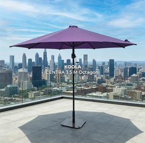 Sombrilla Comercial de 3.5m con Poste Central, Parasol de Acero Resistente para Patio, Protección UV e Impermeable para Resort - Product Image 1
