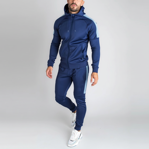 Haute qualité tendance Style populaire 100% coton respirant Jogging porter deux pièces sport hommes survêtements à vendre - Product Image 1