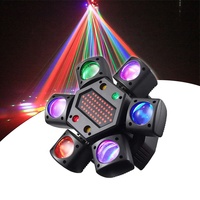 Petites têtes mobiles LED à faisceau laser Gobo à 6 bras pour effets lumineux de discothèque et événements en club