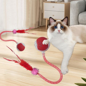 Fabrika doğrudan satış Pet oyuncaklar tüy kuyruk topu akıllı otomatik interaktif köpek topu oyuncak elektrik Speedy kuyruk kedi oyuncak top - Product Image 1