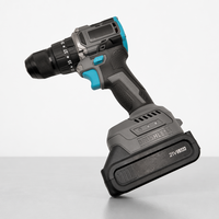 Taladro Inalámbrico sin Escobillas, Taladro Manual Recargable de Velocidad Variable, Portátil para Bricolaje