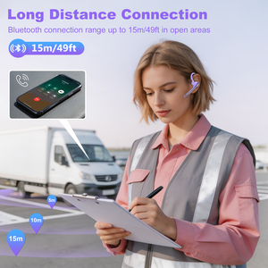 Auriculares Bluetooth New Bee Púrpura, Auriculares Inalámbricos con Micrófono, 72 Horas <span class=keywords><strong>de</strong></span> Tiempo <span class=keywords><strong>de</strong></span> Conversación, Auriculares Inalámbricos para Teléfonos Celulares, Hogar, Oficina - Product Image 4