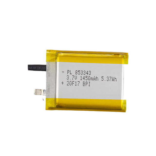 Factory Manufacturer OEM A+ Quality 3.7V 853343 1450mAh Pouch Lithium Ion Polymer Battery 3.85v Lithium Polymer Battery