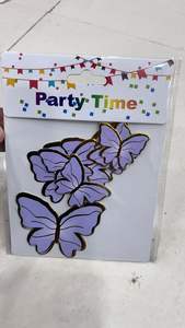 Adornos de pastel de mariposa 3D para decoraciones de fiesta de cumpleaños de boda | Accesorios elegantes de pastel de San Valentín y Aniversario - Product Image 2