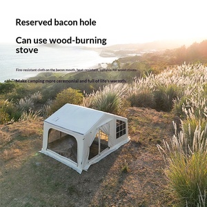 Tente gonflable de luxe à double couche pour toutes les saisons, pour le camping en plein air, imperméable, résistante au vent, portable, ouverture rapide et automatique - Product Image 5