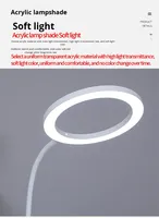 Lampe sur pied super lumineuse en fer PC avec col flexible pour salon de beauté, extension de cils, tatouage, nail art, éclairage annulaire