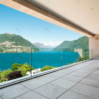 Balustrades en verre sans cadre Prima Modern Villa, clôture de balcon extérieur en aluminium, système de profilés en U, rampes d'escalier