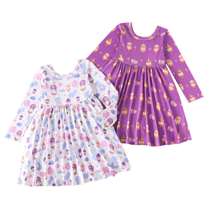 Trung Quốc nhà máy bán buôn bé tre ăn mặc mới Boutique ăn mặc cho trẻ em trẻ em mùa hè bình thường Thiết kế áo dài tre bé ăn mặc - Product Image 1