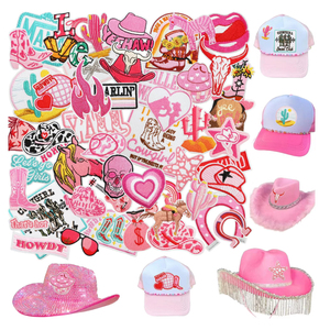 Pink Style Applique <strong>Patches</strong> Custom <strong>Iron</strong> <strong>on</strong> <strong>Patches</strong> Embroidered Vintage Girl <strong>Patches</strong> - Product Image 1