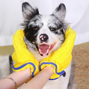 <b>Pet</b> Gloves Coral Fleece Thickened Dog <b>Bath</b> Towel Absorbent Fur Care Pink And Blue - Product Image 1