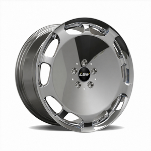 ล้อฟอร์จ LS8195 ขนาด 5x120 18 19 20 นิ้ว ดีไซน์ใหม่มาแรง ขัดเงาเต็มวง สำหรับ Mercedes BMW Bentley - Product Image 1