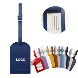 Étiquette de bagage en cuir PU épaissi avec impression personnalisable pour usage promotionnel - Design moderne pour femmes et enfants - Product Image 2