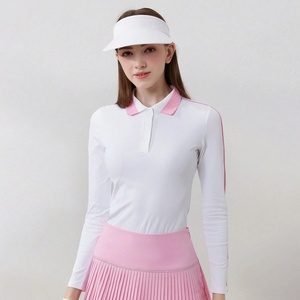Ladies' Golf Spring Autumn <b>Long</b> Sleeve Sporty Slim Fit Turn-Down Collar Top All-<b>Match</b> Athletic Golf Wear T-Shirt - Product Image 5