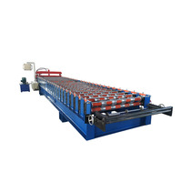 Machine de formage à froid de tuiles de toiture trapézoïdales IBR en acier à commande PLC, monocouche, 1200 mm, avec pompe à moteur, à prix réduit