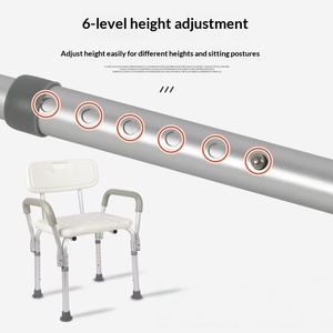 <span class=keywords><strong>Chaise</strong></span> <span class=keywords><strong>de</strong></span> bain Chuangyu, <span class=keywords><strong>chaise</strong></span> <span class=keywords><strong>de</strong></span> <span class=keywords><strong>douche</strong></span> pour personnes âgées, femmes enceintes, tabouret <span class=keywords><strong>de</strong></span> bain <span class=keywords><strong>en</strong></span> alliage d'aluminium, <span class=keywords><strong>hauteur</strong></span> <span class=keywords><strong>réglable</strong></span>, trous <span class=keywords><strong>de</strong></span> drainage - Product Image 2