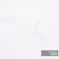 Plan de travail de cuisine moderne en quartz Carrara aspect marbre RUNPIN, grande dalle polie, plateau de table d'hôtel