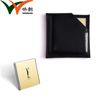 Miroir de courtoisie carré de style nouveau avec impression sérigraphique et pochette en PU – Vente en gros