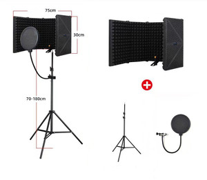 Microphone với tiếng ồn hủy bỏ cách ly lá chắn có thể gập lại cách âm bìa làm bằng kim loại bền - Product Image 1