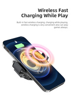 Refroidisseur de téléphone portable F10 avec ventilateur RGB, chargeur sans fil magnétique flexible et portable pour refroidissement de téléphone portable