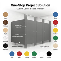 Conception CAD Gratuite Cabine de Douche Moderne Étanche en HPL Cloison de Toilettes pour Écoles Publiques et Hôpitaux