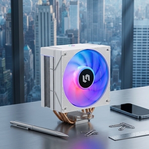Disipador de Calor de Aluminio de Doble Torre para CPU, 4 Tubos de Calor, Ventiladores RGB PWM, 150W TDP, Alto Rendimiento, para Juegos de PC, Overclocking, Carcasa de Ordenador, 4 Pines - Product Image 1