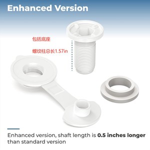 Cooler Drain Plug Assembly 1 Inch Shaft White Plastic 2 Pack For Coleman 50 58 Fishing Box - Product Image 4
